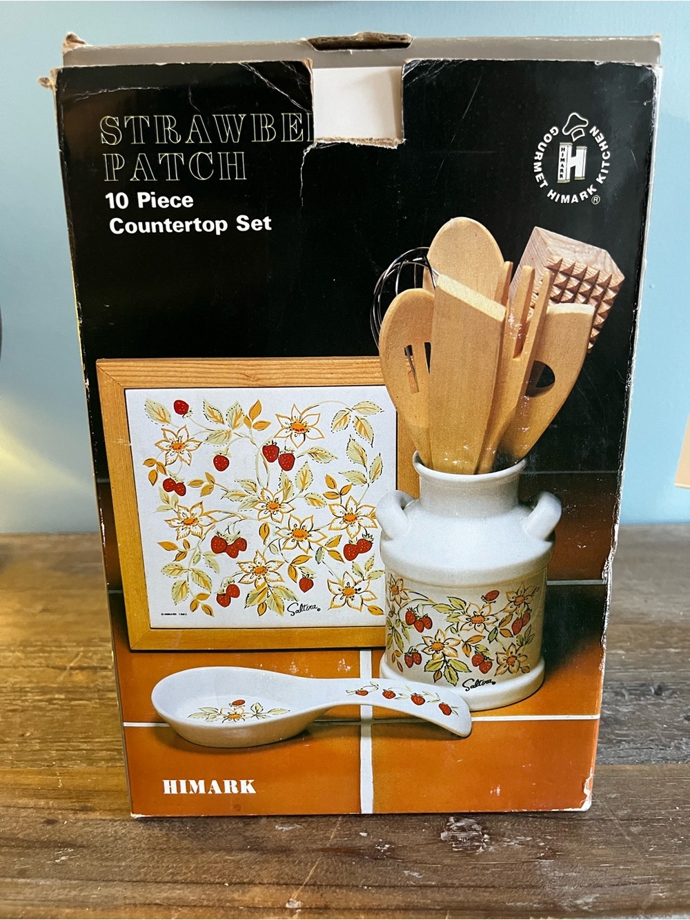 Vintage Himark Strawberry Patch 10 Piece Countertop Set Saltera Kitchen Utensils